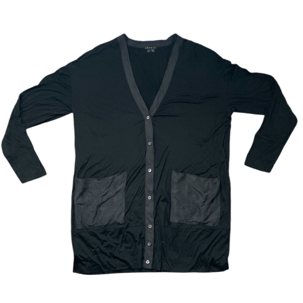 Theory Black Long Sleeve Cardigan Size Medium